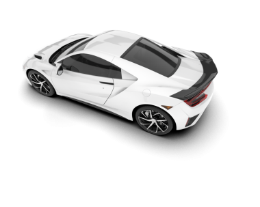 Beyaz, modern, siyah arka planı olan, beyaz bir araba. 3d illüstrasyon - oluşturma