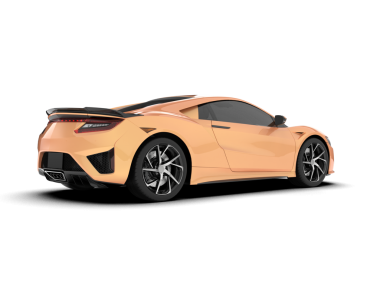 Modern araba arka planda izole edilmiş. 3D görüntüleme - illüstrasyon