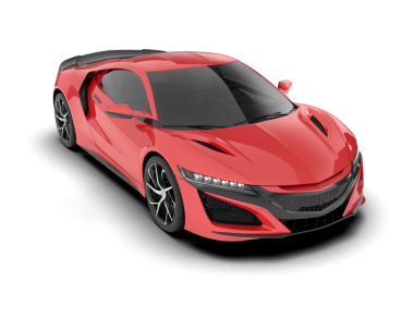 beyaz arkaplanda modern araba