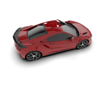 Kırmızı modern araba. beyaz arkaplanda izole edilmiş