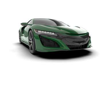 gerçekçi yeşil araba vektörü. gerçekçi 3d illüstrasyon.