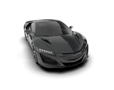 Modern siyah süper spor araba - 3 boyutlu illüstrasyon