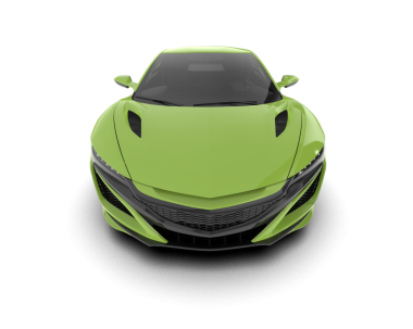 gerçekçi araba ön görünümü, yan görünüm, vektör illüstrasyonu.