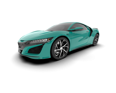 Modern araba. Yüksek kaliteli bir arabanın izole edilmiş gerçekçi çizimi