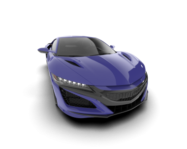 Mavi çizgili araba izole edildi..