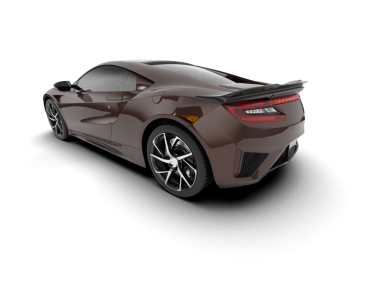 Modern spor araba beyaz arka planda izole edilmiş. 3d oluşturma