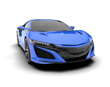 Mavi bir arabanın 3 boyutlu resmi