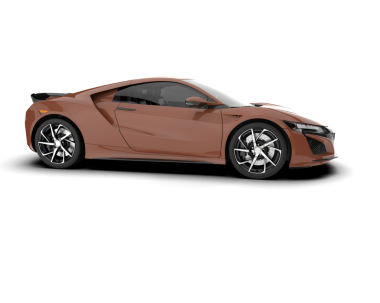 Modern araba arka planda izole edilmiş. 3D görüntüleme - illüstrasyon