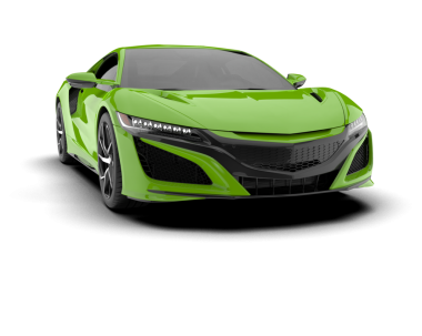 Modern araba arka planda izole edilmiş. 3D görüntüleme - illüstrasyon