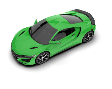 beyaz arkaplanda izole edilmiş gerçekçi araba