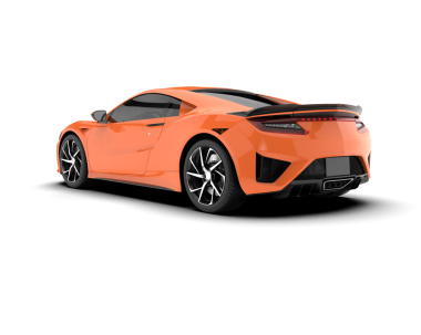 gerçekçi turuncu modern araba.