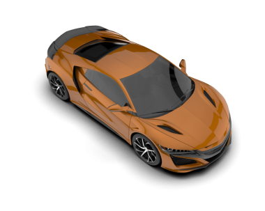 modern araba beyaz arka planda izole edildi. 3 boyutlu görüntüleme