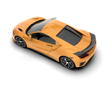 Stüdyo ortamında daha az genel bir konsept arabanın 3 boyutlu çizimi