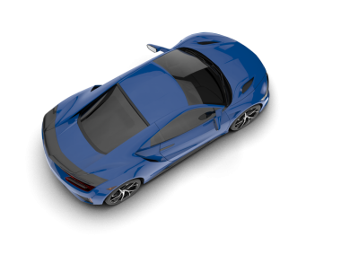 Modern araba arka planda izole edilmiş. 3d oluşturma