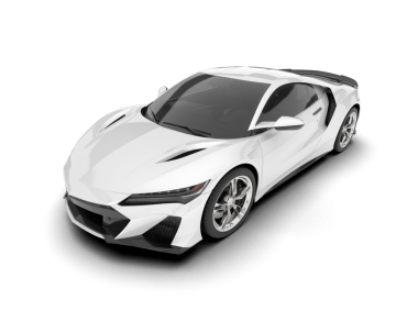 modern araba beyaz arkaplanda izole edildi