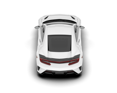 Beyaz arka planda izole edilmiş modern lüks araba. en üstteki görünüm