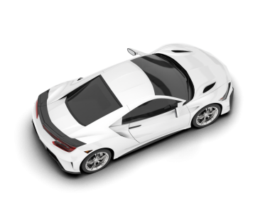 Modern araba beyaz arka planda izole edilmiş. 3d oluşturma