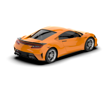 Modern araba arka planda izole edilmiş. 3d oluşturma