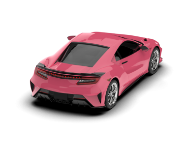 Beyaz arkaplanda izole edilmiş bir arabanın 3 boyutlu görüntülenmesi