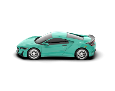 Gerçekçi araba izole edildi. 3d oluşturma