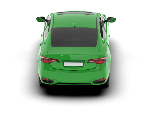 Modern araba beyaz arka planda izole edilmiş. 3d oluşturma