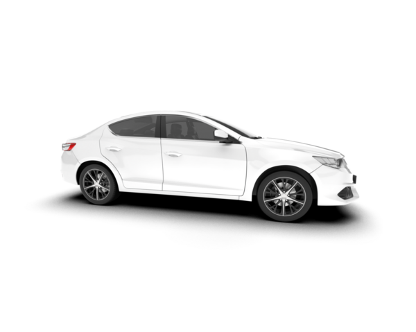 gerçekçi beyaz sedan araba