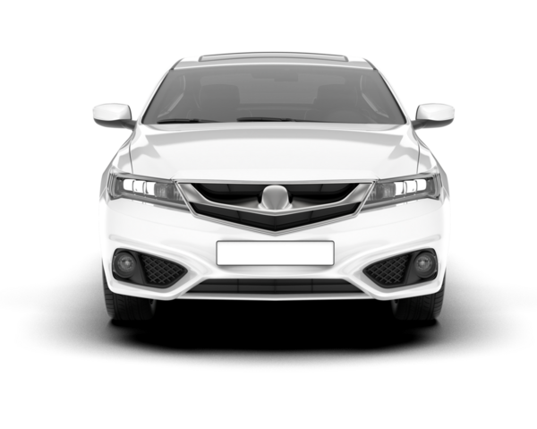 araba beyaz arkaplanda izole edildi