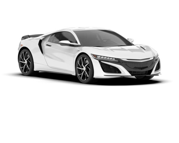 Beyaz arka planı olan gerçekçi bir araba.