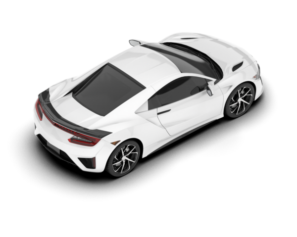 beyaz arka planı olan modern bir araba