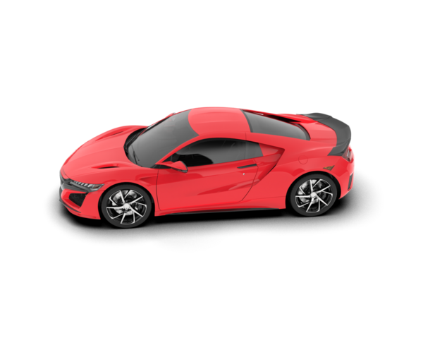 Kırmızı modern araba beyaz arka planda izole edilmiş. 3d illüstrasyon