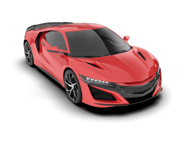 beyaz arkaplanda modern araba