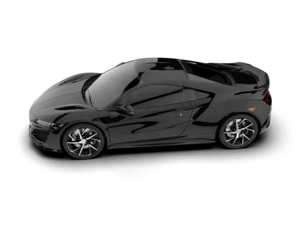 Modern araba. Siyah arkaplanda izole