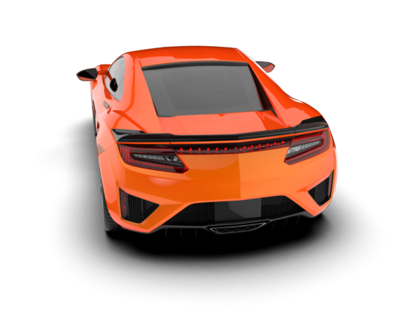 Modern bir arabanın 3 boyutlu bir tasviri. beyaz arkaplanda izole.