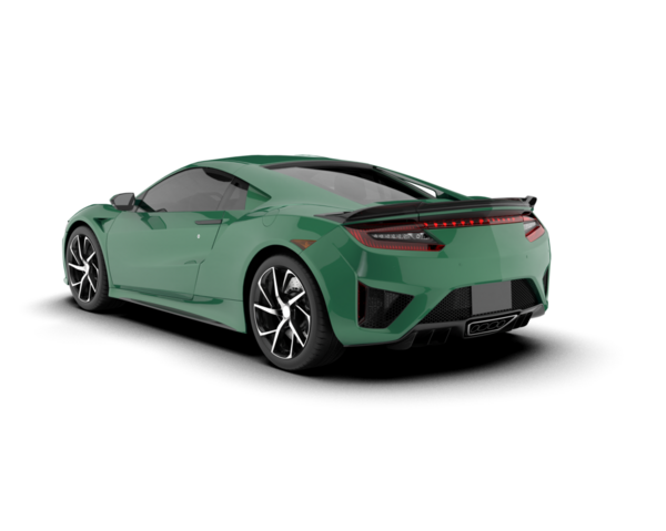 yeşil araba yan görünümü