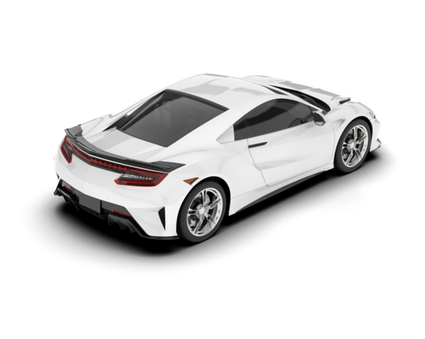 beyaz arkaplanda izole edilmiş araba 3 d illüstrasyon