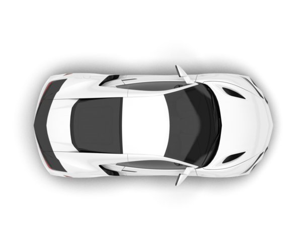 Gri arkaplanda izole edilmiş bir araba