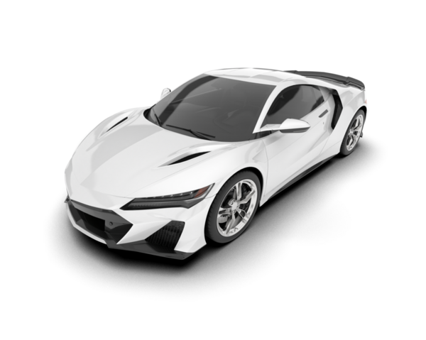 modern araba beyaz arkaplanda izole edildi