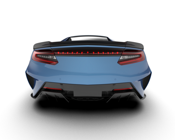 Modern araba geri görüşü. 3d oluşturma