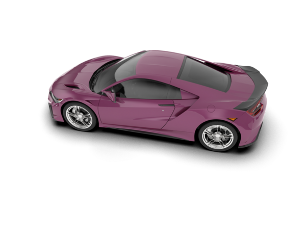 Pembe modern araba arka planda izole