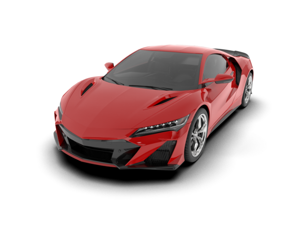 Beyaz arka planda kırmızı spor araba. vektör illüstrasyonu