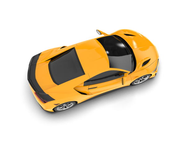 turuncu araba 3 boyutlu resimleme