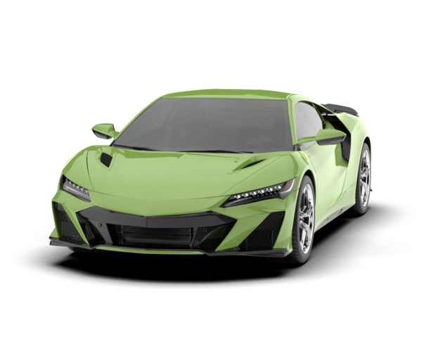 Yüksek hızlı gövdeli yeşil, modern spor araba.