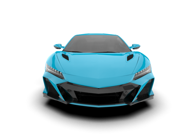 beyaz arkaplanda gerçekçi bir araba.