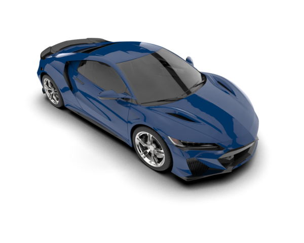 Modern araba arka planda izole edilmiş. 3 boyutlu resimleme