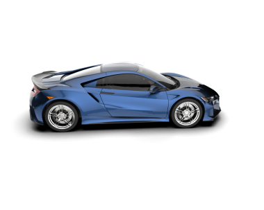 Beyaz arka planda izole edilmiş bir arabanın 3 boyutlu görüntüsü