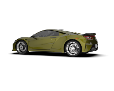 Modern spor araba beyaz üzerine