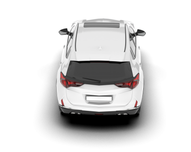 Modern araba beyaz arka planda izole edilmiş. ön görünüm.