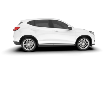 Beyaz SUV arabası beyaz renkte izole edildi