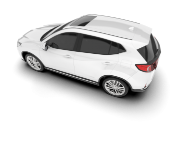 modern kompakt araba beyaz arkaplanda izole edildi