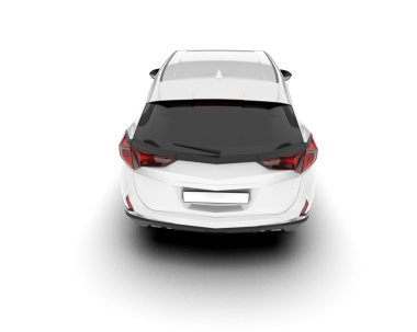 Araba beyaz arka planda izole edilmiş. 3d illüstrasyon